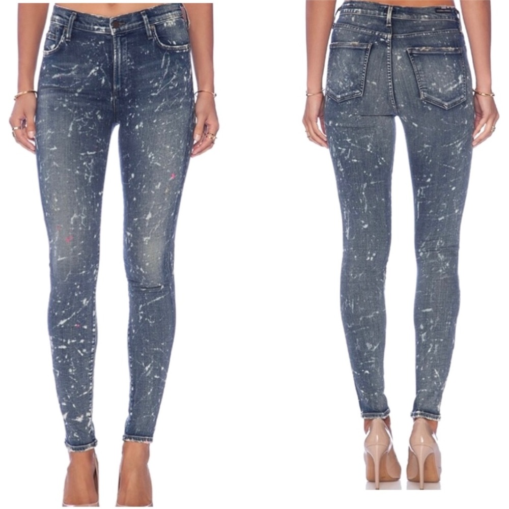 ❣️CITIZENS OF HUMANITY ROCKET PAINT SPLATTER BLEACHED STARRY LIGHT JEANS SIZE 26